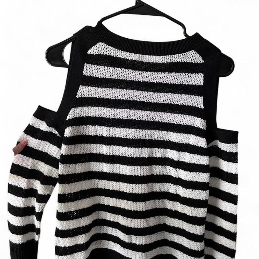 Rag & Bone Black & White Striped Cold Shoulder Sweater Women's Small S/P NWT